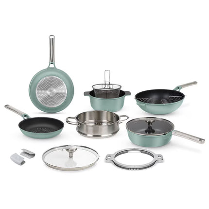 Batería Jade Cook C0497-00 – 13 Piezas Jade Pro de Aluminio Antiadherente