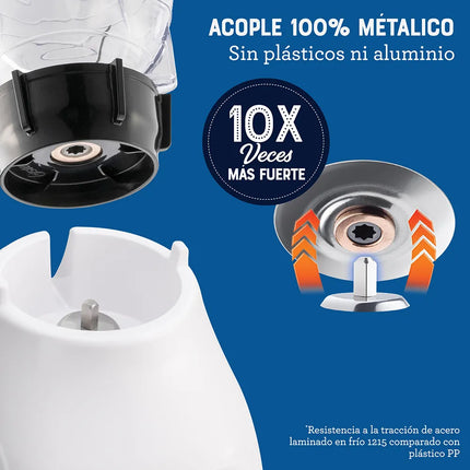 Licuadora Oster BLSTKAP-WRB-013 Kalimán – 2 Velocidades, 400W, Color Blanco con Vaso de Plástico