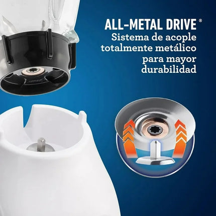 Licuadora Oster BLSTKAP-RPB-013 Kalimán – Vaso de Plástico, 2 Velocidades, 400W, Color Rojo con Botones