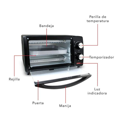 Combo Cocina RCA RC-CC – Horno Eléctrico 9L, Exprimidor de Jugos y Waflera Belga