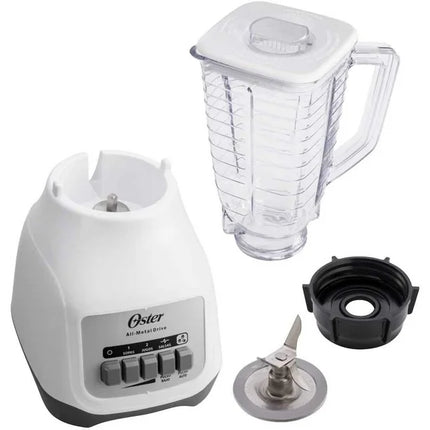 Licuadora Oster BLSTKAP-WPB-013 Kalimán – 2 Velocidades, 400W, Color Blanco con Vaso de Plástico