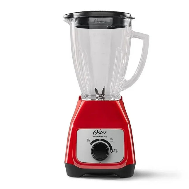 Licuadora Oster BLSTKAP-RPB-013 Kalimán – Vaso de Plástico, 2 Velocidades, 400W, Color Rojo con Botones
