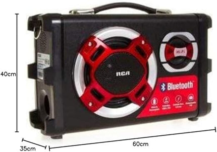 Bocina Portátil RCA SP82BT – Bluetooth, 25W, USB/SD, Entrada 3.5 mm y Función Karaoke