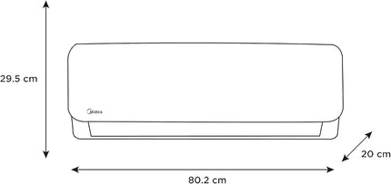 Aire Acondicionado MIDEA MAS12C2AGS – 12,000 BTU, 220V, Solo Frío, Sistema ON/OFF