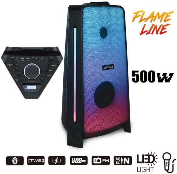 Bocina Bluetooth Aiwa AWPOK400LD – 50W, TWS, Radio FM y Sonido Potente en Todo Momento