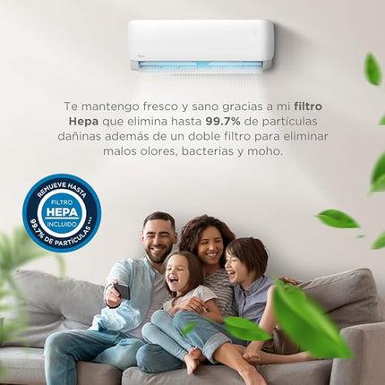 Aire Acondicionado MIDEA MAS12C2AGS – 12,000 BTU, 220V, Solo Frío, Sistema ON/OFF
