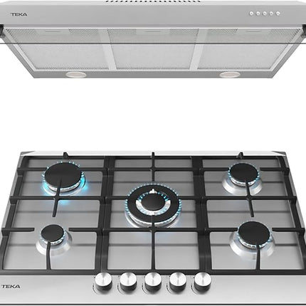 Paquete de Campana + Parrilla a Gas Teka Duetto Deluxe 75 (CPX 84220 KCL / GBS 7531 DIB3 BK)