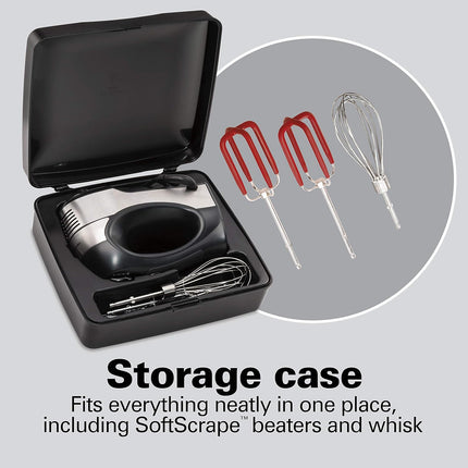 Batidora de Mano Hamilton Beach 62648 – 6 Velocidades, 275W y Estuche Organizador