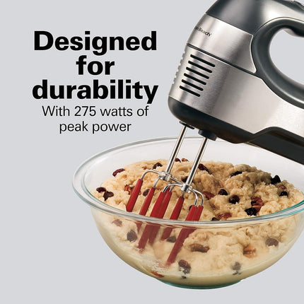 Batidora de Mano Hamilton Beach 62648 – 6 Velocidades, 275W y Estuche Organizador