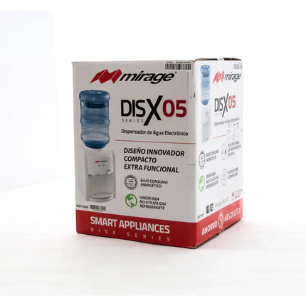 Dispensador de Agua Mirage DISX05 MDT10BB Table Top | Blanco con Gris | 3 Temperaturas | Compacto | 127 V~ | Ideal para Escritorio o Cocina