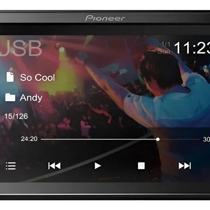 Pioneer DMH-A245BT – Pantalla 6.2”, Android/iPhone, Bluetooth y Control Total al Conducir