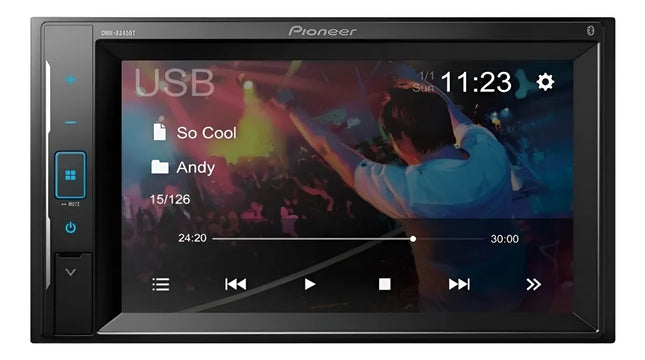 Pioneer DMH-A245BT – Pantalla 6.2”, Android/iPhone, Bluetooth y Control Total al Conducir