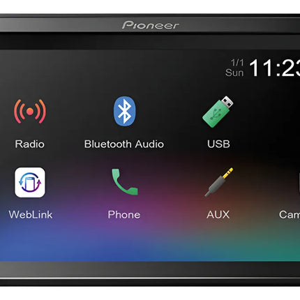 Pioneer DMH-A245BT – Pantalla 6.2”, Android/iPhone, Bluetooth y Control Total al Conducir