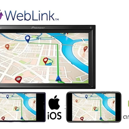 Pioneer DMH-A245BT – Pantalla 6.2”, Android/iPhone, Bluetooth y Control Total al Conducir