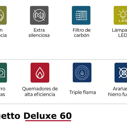 Paquete Teka Duetto Deluxe 60 – Campana + Parrilla a Gas (CPX 64220 KCL / GSX 6422 DIB3 IX)