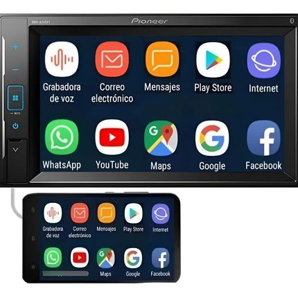 Pioneer DMH-A245BT – Pantalla 6.2”, Android/iPhone, Bluetooth y Control Total al Conducir