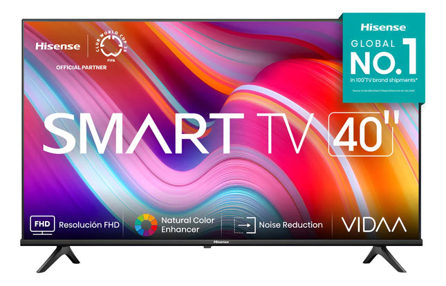 Smart TV Hisense 40″ A4KV – Imagen Clara, Conectividad Smart y Tamaño Ideal para tu Espacio