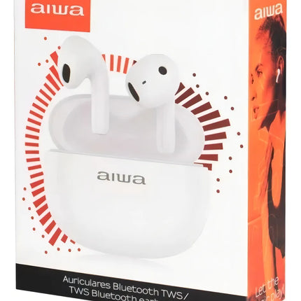 Audífonos Bluetooth Aiwa AWTWSD8 – True Wireless Stereo 3W, Color Blanco