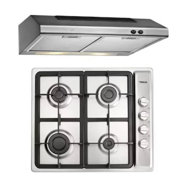 Paquete Teka Duetto Plus 60 – Campana TMX Plus 60 Inox + Parrilla EP 60 4G AI CI (00251)