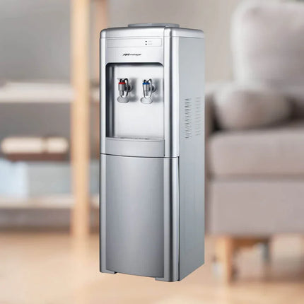 Dispensador de Agua Mirage DISX10 MDD10CS | 3 Temperaturas | Mesa con Garrafón Superior | Color Gris | Compacto 52 cm Alto