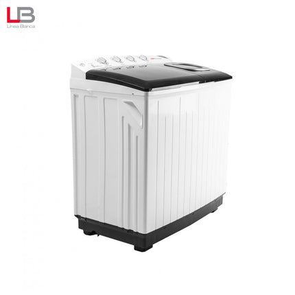 Lavadora Semiautomática Mirage LMS016M | 16 kg | Doble Tina | Ahorro de Agua y Energía | Color Blanco con Tapa Transparente