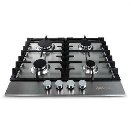 🔥 Parrilla SPARX MPS60GB de Gas | 4 Quemadores | Acero Inoxidable | Encendido Electrónico | Parrillas de Hierro Fundido | 60 cm de Ancho