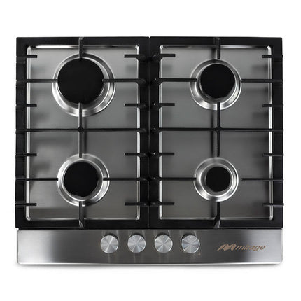 🔥 Parrilla SPARX MPS60GB de Gas | 4 Quemadores | Acero Inoxidable | Encendido Electrónico | Parrillas de Hierro Fundido | 60 cm de Ancho