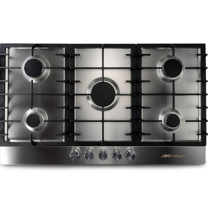 🔥 Parrilla SPARX MPS90GB de Gas | 5 Quemadores | Acero Inoxidable | Encendido Electrónico | Parrillas de Hierro Fundido | 90 cm de Ancho