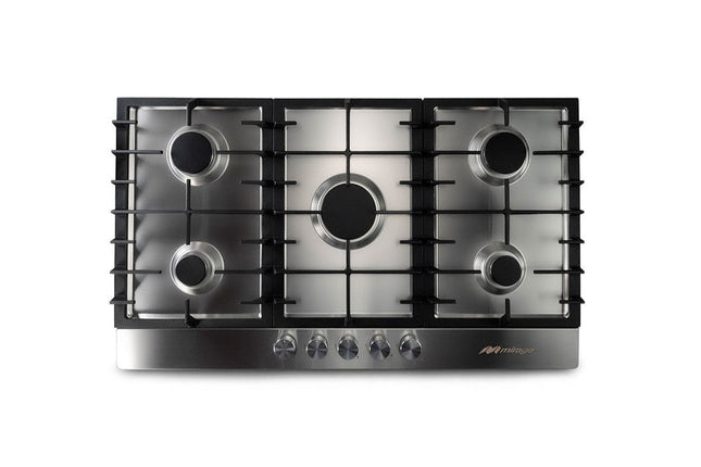 🔥 Parrilla SPARX MPS90GB de Gas | 5 Quemadores | Acero Inoxidable | Encendido Electrónico | Parrillas de Hierro Fundido | 90 cm de Ancho